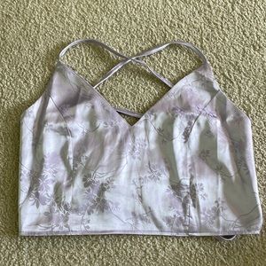 lace up purple halter